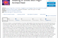 Biomechanical Analysis on Walking in Shoes with High-Arched 