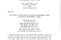 무지외반증 환자의 hard insole 착용에 의한 중족지절관절각도의 변화