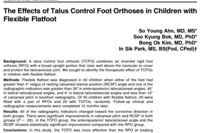 The effects of talus control foot orthoses in children with 