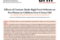 Effects of Custom-Made Rigid Foot Orthosis on Pes Planus in 