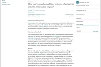 How can biomechanical foot orthosis affect gait in arthritis