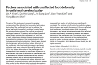 Factors associated with unaffected foot deformity in unilate