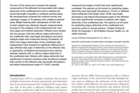 Factors associated with unaffected foot deformity in unilate